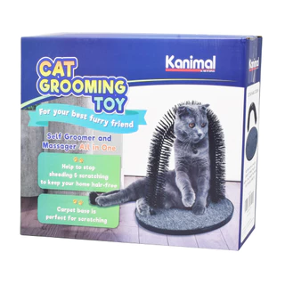 [510041] Kanimal Cat Grooming Toy ของเล่นแมว แปรงนวดขน ช่วยผลัดขนเสีย ผ่อนคลาย 28x35.5x32 ซม. (สีเทา)
