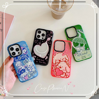 เคสไอโฟน iphone 11 14 Pro Max การ์ตูน น่ารัก สัตว์  เคสโทรศัพท์แม่เหล็ก ขอบเต็ม  iphone 12 13 Pro Case for iPhone