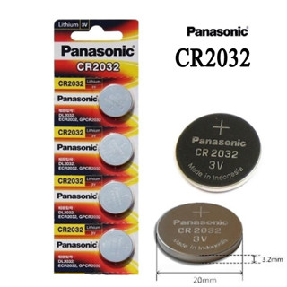 ถ่านกระดุม PANASONIC รุ่น CR2032 3V Lithium Battery (1 Pack มี 5 ก้อน)