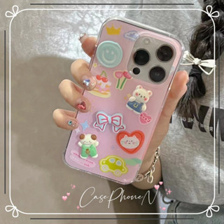 เคสไอโฟน iphone 11 14 Pro Max สีชมพู สามมิติ ตกแต่ง สาว ป้องกันการตก ขอบเต็ม เคส iphone 12 13 Pro Case for iPhone