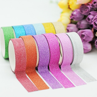 🌷 เทปกลิตเตอร์ เทปกาวกากเพชร Glitter Tape ยาว 5 เมตร DIY เทปกาวกลิตเตอร์ เทปกากเพชร 🌷