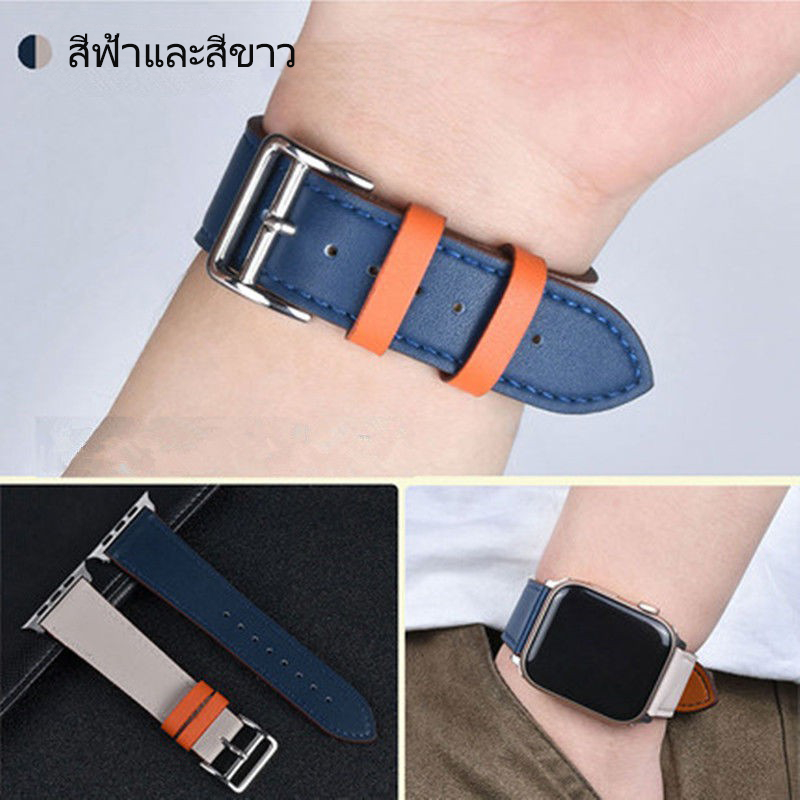 สายนาฬิกาหนังสำหรับสายนาฬิกาiwatch 1 2 3 4 5 6 78 910 se49mm 46mm38mm 40mm 41mm 42mm 44mm 45mmสายนาฬิกาหนังสปอร์ต