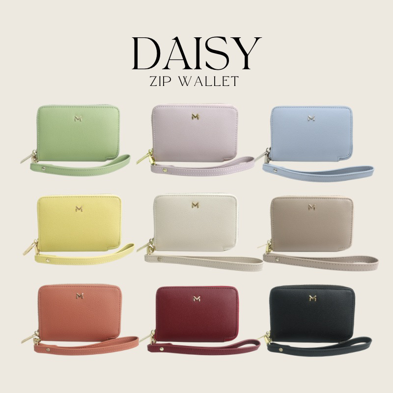 [E-tax E-receipt] MADAM PEONY กระเป๋าสตางค์ซิบรอบ กระเป๋าสตางค์ใบสั้น รุ่น DAISY