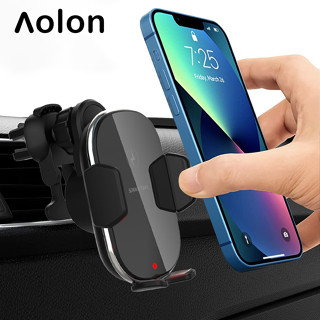 Aolon C23 Wireless Car Charger 15W Qi Fast Charging Auto-Sensing Car Mount for iPhone 13/12/Mini/11 Pro Max Samsung S22 Note 20 ซื้อทันที เพิ่มลงในรถเข็น