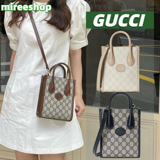 🍒กุชชี่ Gucci กระเป๋า GG Retro Mini Tote Bag