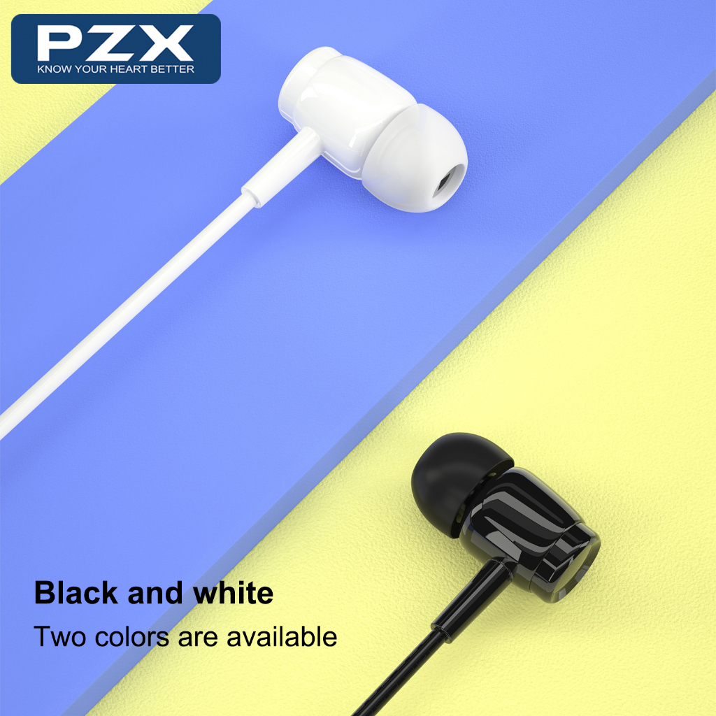 หูฟังอินเอียร์ แบบเสียบสายPZX รุ่น1558  ยาว1เมตร3.5mm มีปุ่มเลี่อนเปิดปิดเสียงComfortalie To Wear&Ca