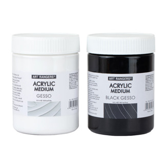 Gesso Acrylic Medium เกสโซ่ เจสโซ่ สีขาว สีดำ Art Nation 500 ml. สื่อผสม สีอะคริลิค สีรองพื้น น้ำยารองพื้นผ้าใบและวัสดุ