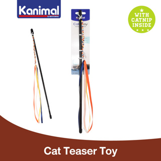 Kanimal Cat Teaser Toy ของเล่นแมว ไม้ล่อแมว รุ่นเชือกแฟนตาซี (ยาวพิเศษ) สำหรับแมวทุกสายพันธุ์ 57 ซม. (ไม้ยาว 46 ซม.)