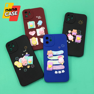 I7+/I11 Sam A14 /A23/A52/A533 5G.เคสมือถือนิ่ม TPU กันเลนส์กล้องนูนลายการ์ตูนติดอะไหล่นูน ไม่หนามากจับกระชับมือ