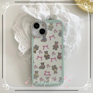 เคสไอโฟน iphone 11 14 Pro Max เรียบง่าย สาว เล็กและสด น่ารัก หมีน้อย ป้องกันการตก เคส iphone 12 13 Pro Case for iPhone