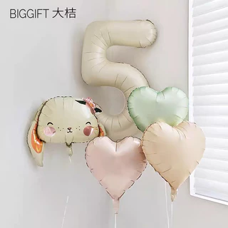 ร้านไทย พร้อมส่ง มาใหม่2024ลูกโป่งตัวเลขสีครีม สีคาราเมล 32”และ 40”