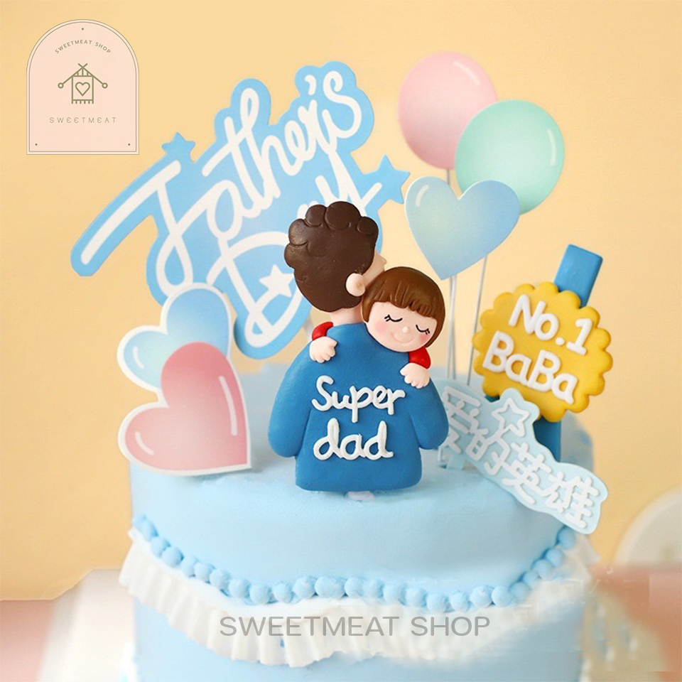 วันพ่อ ตุ๊กตาพ่อลูก พ่อ แต่งเค้ก