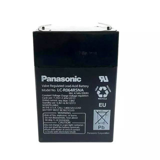 แบตเตอรี่แห้ง  SLA ยี่ห้อ  PANASONIC รุ่นLC-R064R5NA 6V, 4.5AH