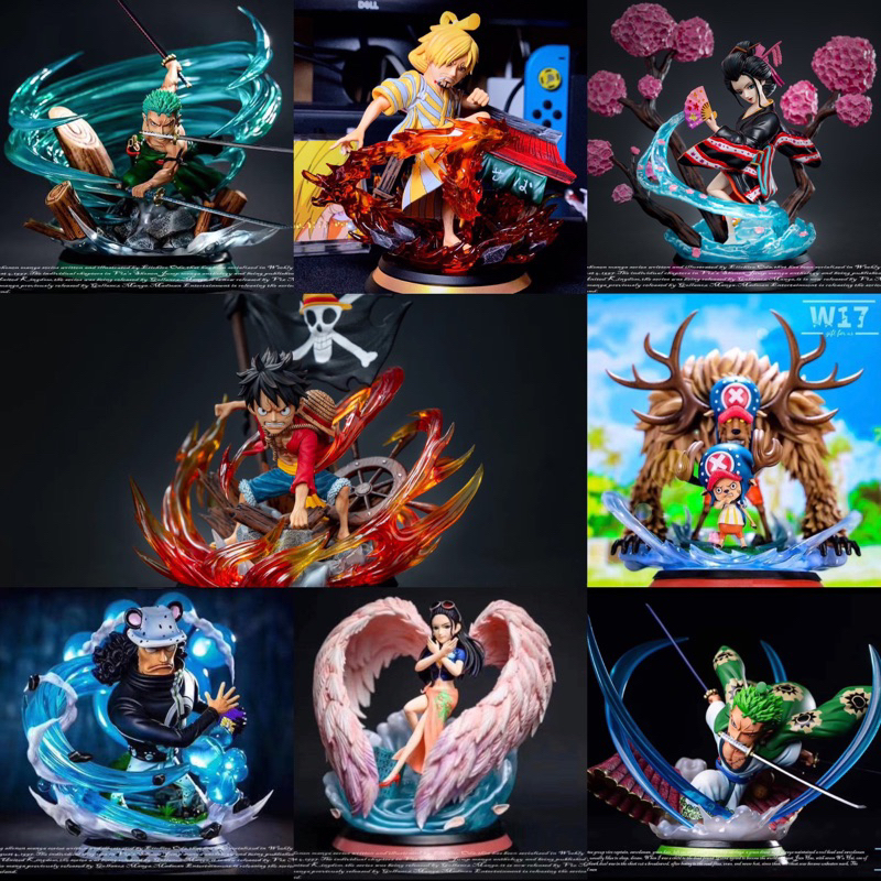 โมเดลเรซิ่น วันพีช Zoro Monkey D. Luffy Robin Kuma Sanji Chopper By W17 Studio