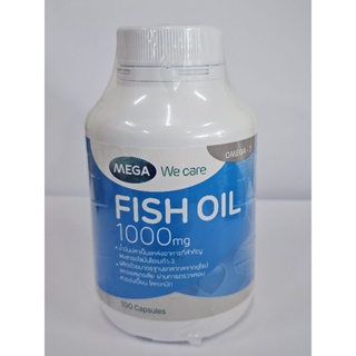 MEGA We care FISH OIL(น้ำมันปลา)1000mg. มีโอเมก้า-3 100แคปซูล