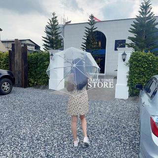 💦ร้านไทย💦 ร่มใส พับได้ 3 ตอน พกพาง่าย สไตล์มินิมอล เป็นพร็อพถ่ายรูปได้ สำหรับเด็กและผู้ใหญ่