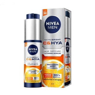 NIVEA นีเวีย เมน เอ็กซ์ตร้า ไบรท์ ซี แอนด์ ไฮยา เซรั่ม SPF30 ขนาด 45 ml.