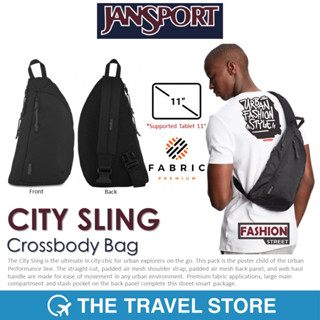 JANSPORT City Sling Crossbody Bag (Black Top) กระเป๋าสะพาย กระเป๋าคาดลำตัว