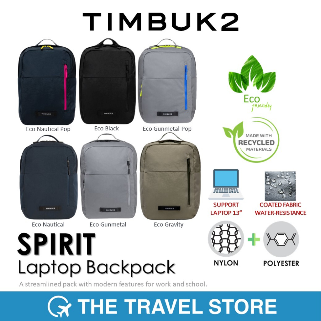 TIMBUK2 Spirit Laptop Backpack (1111-3-1XXX) กระเป๋าเป้ กระเป๋าคอมพิวเตอร์ เป้สำหรับคอมพิวเตอร์ รองรับขนาด 13"