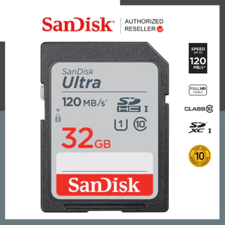 SanDisk Ultra SD Card SDXC UHS-I Memory Card 64GB 128GB 256GB 512GB C10 U1 Full HD (SDSDUNB_GN6IN) เอสดีการ์ด กล้องDSLR