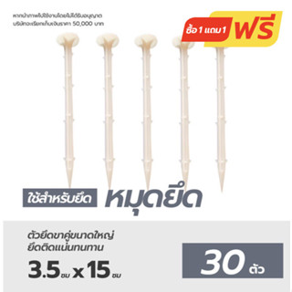 กดซื้อ 2จ่าย1 ❗3.5บาท/ชิ้น Matai  ลิ่มปักดินสีขาว หมุดปักดิน หมุดยึดพลาสติกคลุมวัชพืช ขนาด 6 นิ้วแพ็ค 30 ชิ้น/แพ็คสีขาว