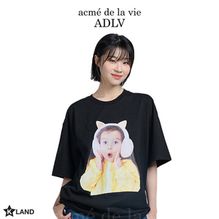 ADLV (acmé de la vie) BABY FACE CAT EARPLUG SHORT SLEEVE T-SHIRT (ADL23TS0020U)