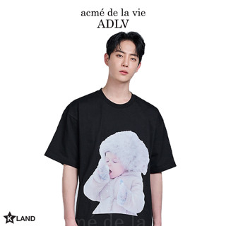 ADLV (acmé de la vie)  BABY FACE SHORT SLEEVE T-SHIRT SNOW (ADL19TS0014U)