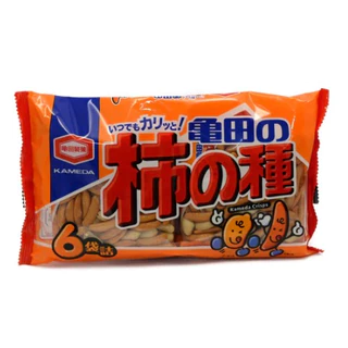 Kameda Kaki Seed ข้าวพองรวมถั่วลิสง รส ออริจินัล1ห่อมี6ซอง ขนาด180 g 亀田製菓 柿の種6袋詰180g