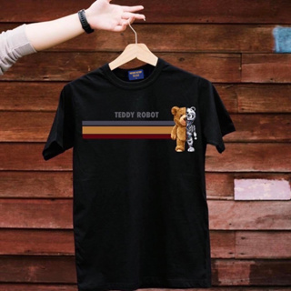 (พร้อมส่ง) เสื้อยืด Teddy Robot - ผ้า Cotton100%