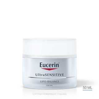 Exp.3/25 (50 มล) Eucerin UltraSENSITIVE Lipo Balance (ยูเซอริน ครีมบำรุงผิวหน้า สำหรับผิวแห้งมาก ผิวหลังทำเลเซอร์)