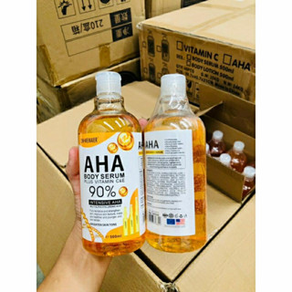 AHA Serum Whitening ผลัดเซลล์ผิว เซรั่มทาตัว เซรั่มทาตัวขาวผลัดเซลล์ผิวที่ตายเผยผิวใหม่ขาวใสขึ้น80%ขนาด500ml