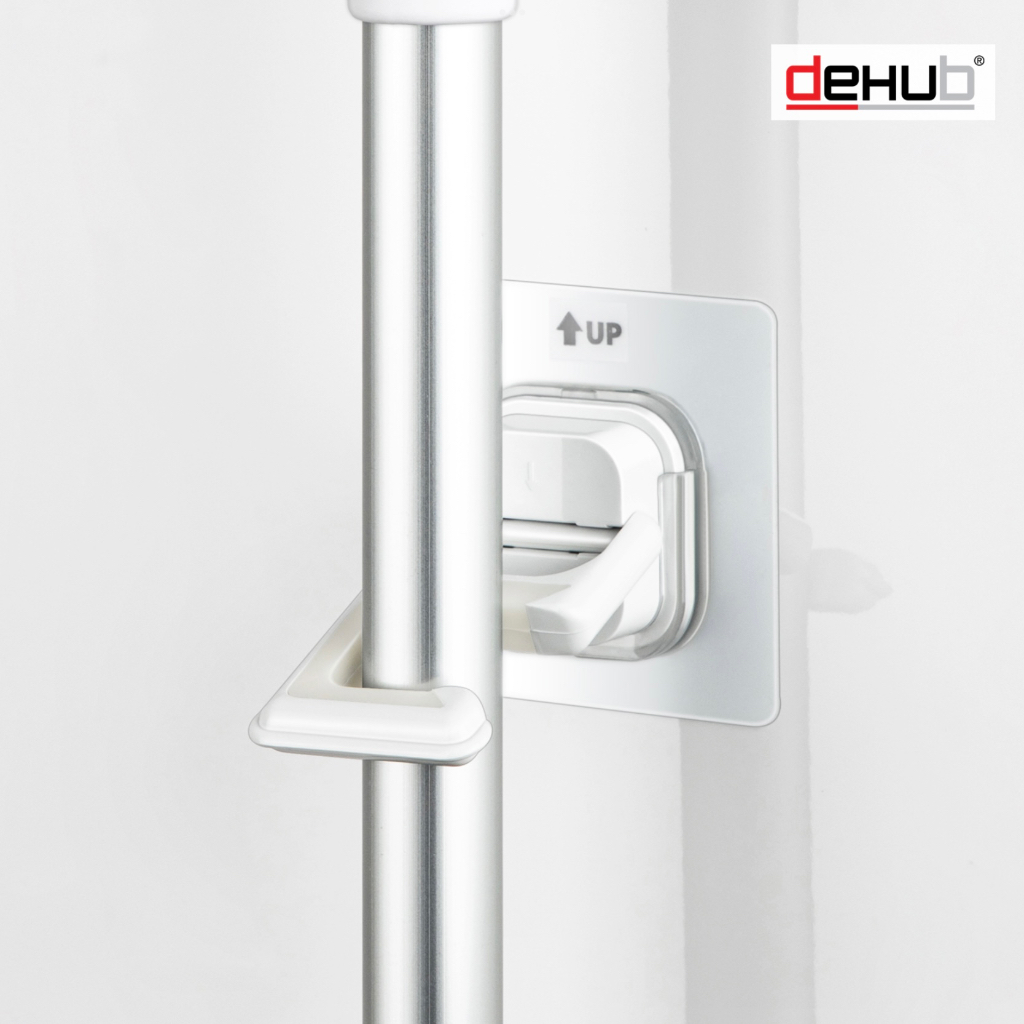 DeHUB Vacuum Pad ที่แขวนไม้ถูพื้น ตะขอแขวนไม้ถูพื้น ไม่ต้องเจาะผนัง แผ่นกาว สูญญากาศ Mop Holder