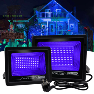 LED UV แสงสีดำ รังสีอัลตราไวโอเลตน้ำท่วมไฟ IP66กันน้ำ UV LED Blacklight สำหรับงานปาร์ตี้เรืองแสงในที่มืด Stage