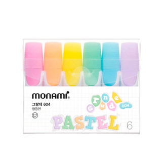 ปากกาเน้นข้อความโมนามิสีพาสเทลสดใส MONAMI รุ่น GRANDE 604