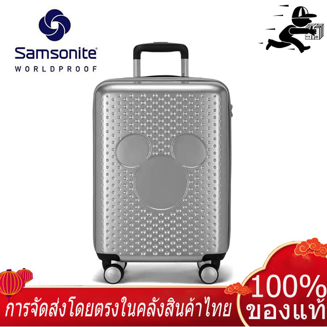 2024 ของแท้ 100% Samsonite กระเป๋าเดินทาง Disney Mickey luggage box Fashion boarding suitcase 20 inches