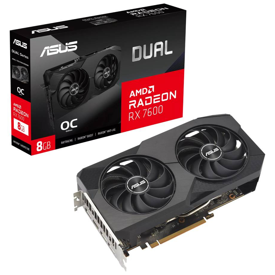 ASUS DUAL RX7600 OC 8 GB GDDR6