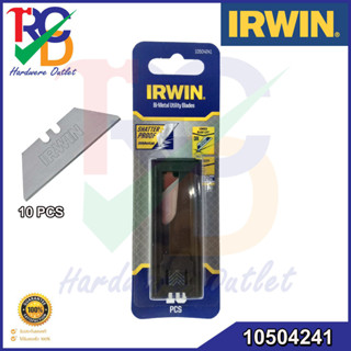 IRWIN ใบมีดคัตเตอร์ รุ่น 10504241 หน้าใหญ่ปลายแหลม 2 ข้าง 10 ใบต่อแพ็ค