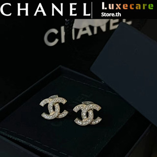 ชาแนล💎CHANEL logo earrings Chanel/Double C Earrings ชาแนล/ต่างหู/แฟชั่น/คลาสสิก/หรูหรา