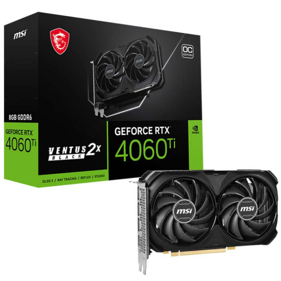MSI RTX4060 TI VENTUS 2X BLACK 8GB OC GDDR6