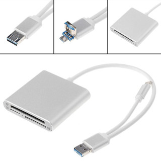 2 in1 USB 3.0/TYPE C เครื่องอ่านการ์ด CF SD เครื่องอ่านการ์ดแฟลชการ์ด TF Micro SDHC MD MMC SDHC SDXC สำหรับ Windows/แมค