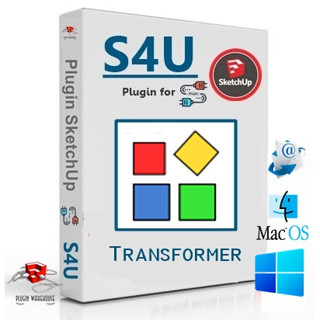 [E44] S4U Transformer 3.1.0 ( ปลั๊กอินการเปลี่ยนรูปแบบแบทช์ ) | Plugin for Sketchup 2017-2023 | Extensions