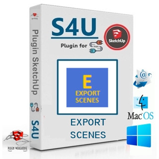 [E23] s4u export scenes 5.1.0 (ปลั๊กอินส่งออก Scenes เป็นภาพ JPG หรือ PNG) Plugin for Sketchup 2017-2023