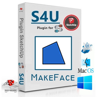 [E37] S4U MakeFace.5.1.0 | Plugin for Sketchup 2017-2023 | Extensions