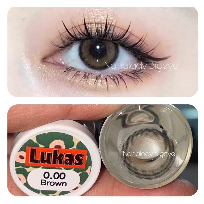 Bigeye Brown Gray Lukas คอนเเทคเลนส์สีน้ำตาล สีเทา ขนาดตาโต บิ๊กอาย Lovelylens