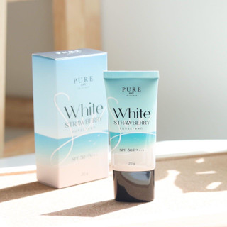 PURE White Strawberry Sunscreen.กันแดดเพียว 20g