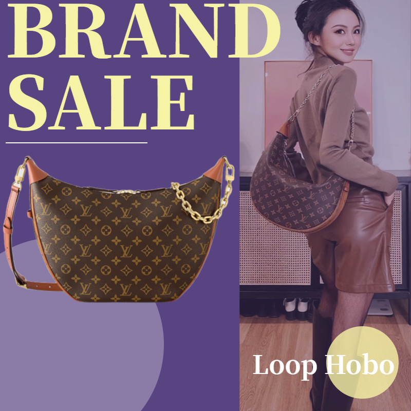 🎀Louis Vuitton Loop Hobo bag🎁LV Shoulder bag/หลุยส์ วิตตอง กระเป๋าสะพายเดี่ยว