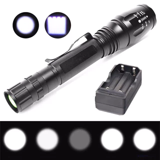 【COD】ไฟฉาย UltraFire 100000LM แบบชาร์จ T6 ไฟฉาย LED ไฟฉายยุทธวิธีไฟฉายสว่างพิเศษ 18650 ไฟทำงานแบบพกพาไฟฉายมินิกัน