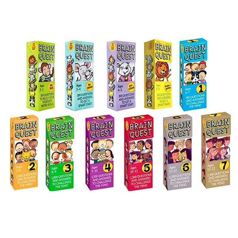 Brain Quest เกมส์ภาษาอังกฤษ วัย 2 - 13 ขวบปี สื่อการสอน รวมคำถามและเกมมากมาย BQ