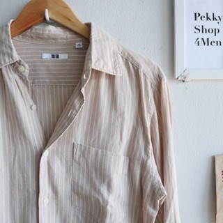 Used Uniqlo Linen Premium Long sleeved shirt