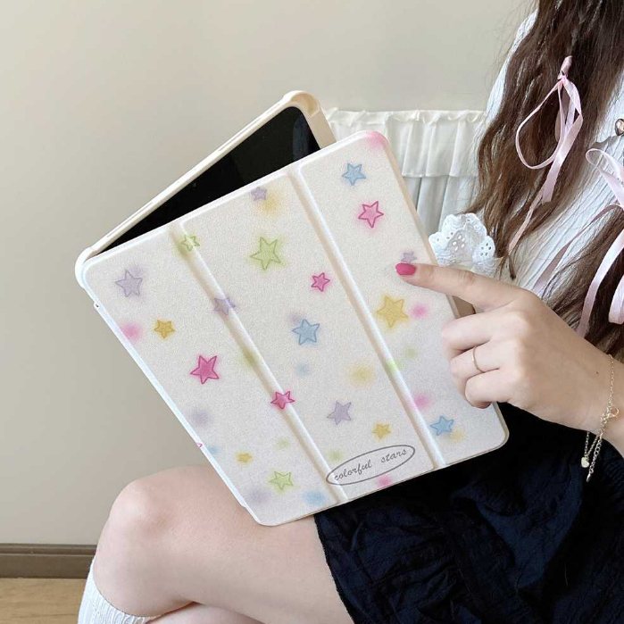 💫พร้อมส่ง💫เคสไอแพด อะคริลิค Gen9 10.2 Air5 ดาวหลากสี Gen10 Pro11 2024 เคสไอแพด ใส่ปากกาได Air4 Air6/7 Gen11 - รูปที่ 3